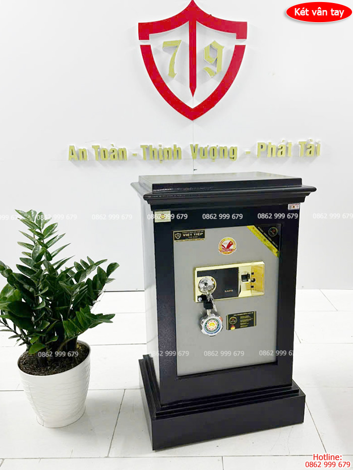 Két sắt vân tay Việt Tiệp cao cấp bản lề trong VT-80A