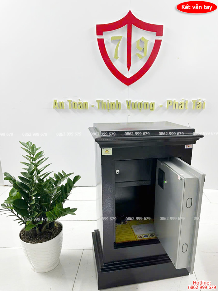 Két sắt vân tay Việt Tiệp cao cấp bản lề trong VT-80