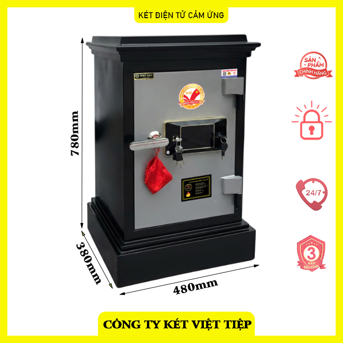 Két sắt điện tử cảm ứng Việt Tiệp bản lề ngoài VTE-LED-81B